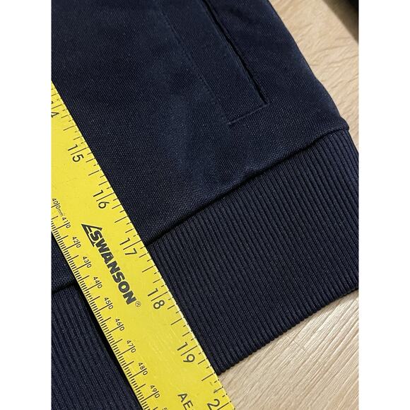 Lacoste Navy Blue Track Jacket Women's 32 US XS Full Zip Paris White Stripe - Picture 8 of 11